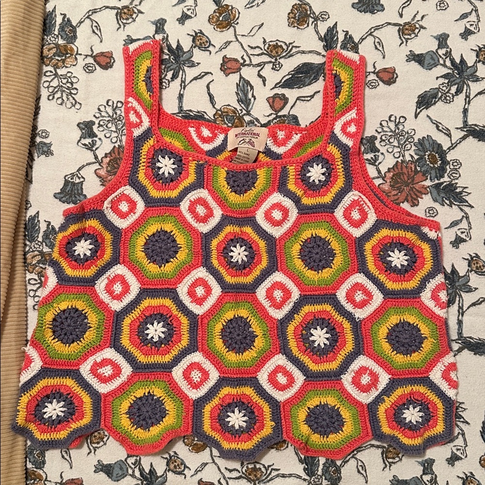 Colorful Crochet Tank Top